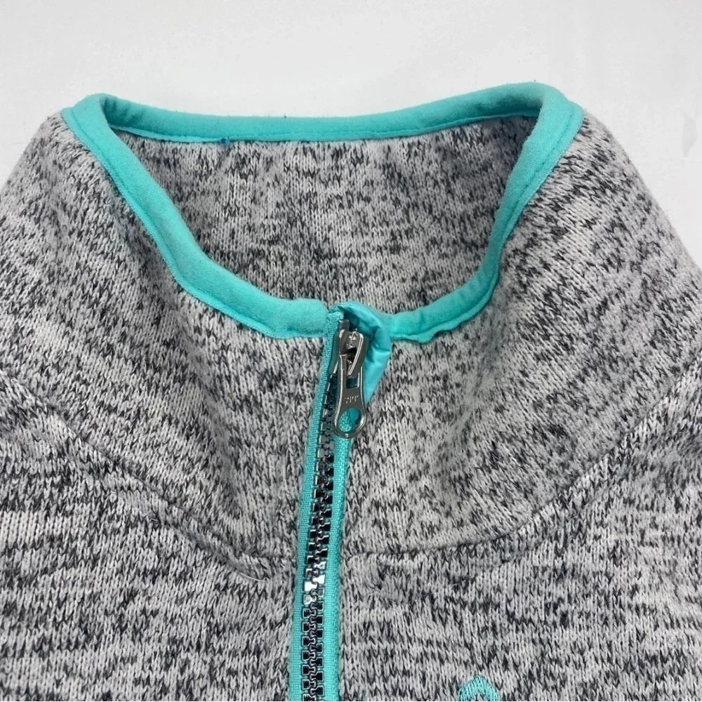 Free Country Mid-Weight Hybrid Down Jacket Turquoise/Grey Sz L